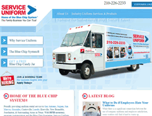 Tablet Screenshot of bluechipuniform.com